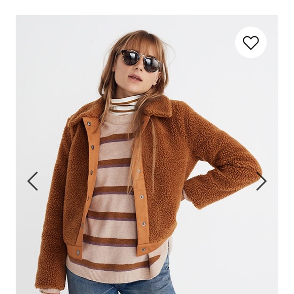 Madewell Jackets & Blazers - Madewell Sherpa Portland Snap Jacket